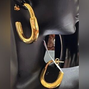 Lock styles earrings stainless steel